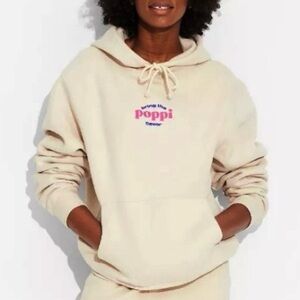 Poppi Tan Graphic Hoodie size Large